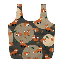 Fox Pattern Full Print Recycle Bag (l)