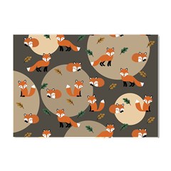 Fox Pattern Crystal Sticker (a4)