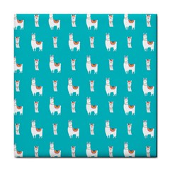 Lama Alpaca Animal Pattern Design Tile Coaster