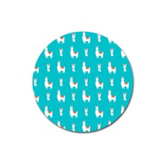 Lama Alpaca Animal Pattern Design Magnet 3  (round) by Pakjumat