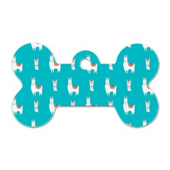 Lama Alpaca Animal Pattern Design Dog Tag Bone (two Sides) by Pakjumat