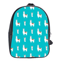 Lama Alpaca Animal Pattern Design School Bag (xl) by Pakjumat