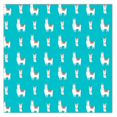 Lama Alpaca Animal Pattern Design Square Satin Scarf (36  X 36 ) by Pakjumat