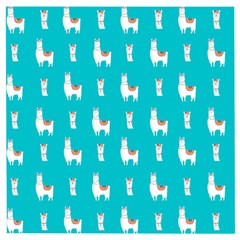 Lama Alpaca Animal Pattern Design Wooden Puzzle Square by Pakjumat