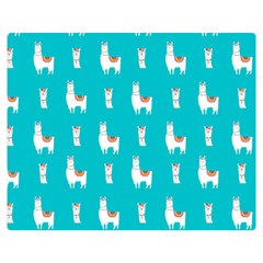 Lama Alpaca Animal Pattern Design Premium Plush Fleece Blanket (medium) by Pakjumat