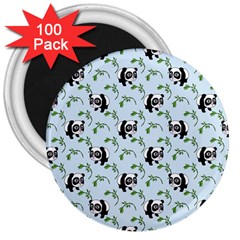 Animal Panda Bamboo Seamless Pattern 3  Magnets (100 Pack)