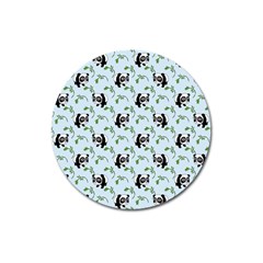 Animal Panda Bamboo Seamless Pattern Magnet 3  (round) by Pakjumat