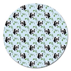 Animal Panda Bamboo Seamless Pattern Magnet 5  (round) by Pakjumat