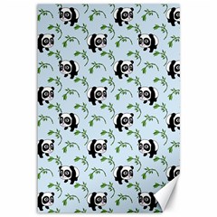 Animal Panda Bamboo Seamless Pattern Canvas 12  X 18  by Pakjumat