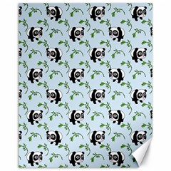 Animal Panda Bamboo Seamless Pattern Canvas 11  X 14  by Pakjumat