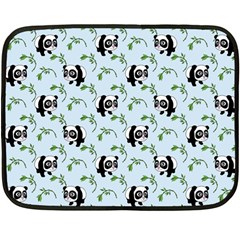 Animal Panda Bamboo Seamless Pattern Fleece Blanket (mini) by Pakjumat