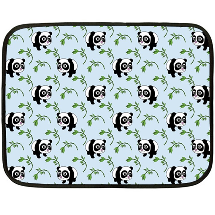 Animal Panda Bamboo Seamless Pattern Fleece Blanket (Mini)