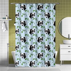 Animal Panda Bamboo Seamless Pattern Shower Curtain 48  X 72  (small)  by Pakjumat