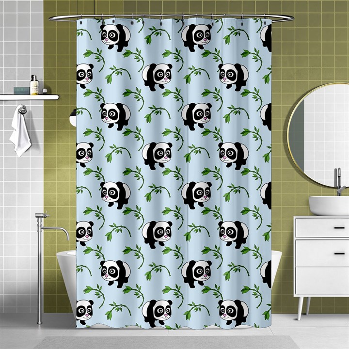 Animal Panda Bamboo Seamless Pattern Shower Curtain 48  x 72  (Small) 