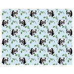 Animal Panda Bamboo Seamless Pattern Two Sides Premium Plush Fleece Blanket (Medium) 60 x50  Blanket Front