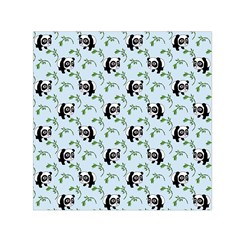 Animal Panda Bamboo Seamless Pattern Square Satin Scarf (30  X 30 ) by Pakjumat