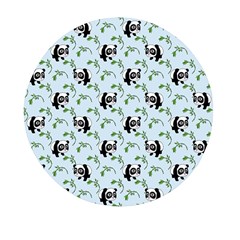 Animal Panda Bamboo Seamless Pattern Mini Round Pill Box by Pakjumat