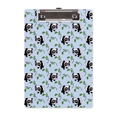 Animal Panda Bamboo Seamless Pattern A5 Acrylic Clipboard by Pakjumat