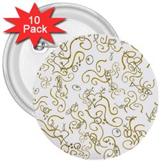 Fish Sea Ocean Algae Underwater 3  Buttons (10 Pack)  by Pakjumat