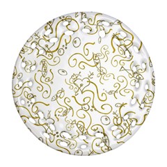 Fish Sea Ocean Algae Underwater Ornament (round Filigree) by Pakjumat