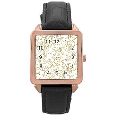 Fish Sea Ocean Algae Underwater Rose Gold Leather Watch  by Pakjumat