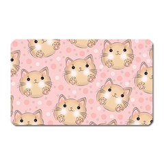 Cat Pattern Pink Cartoon Magnet (rectangular) by Pakjumat