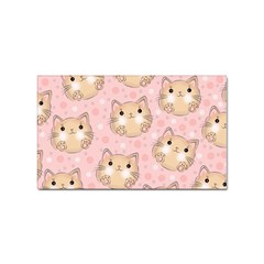 Cat Pattern Pink Cartoon Sticker Rectangular (100 Pack) by Pakjumat