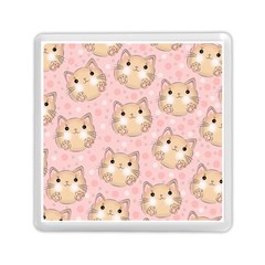 Cat Pattern Pink Cartoon Memory Card Reader (square) by Pakjumat