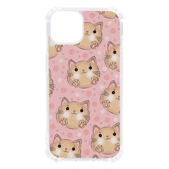 Cat Pattern Pink Cartoon Iphone 13 Tpu Uv Print Case by Pakjumat