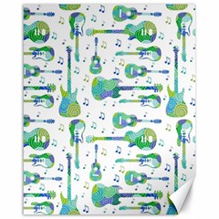 Guitars Music Notes Seamless Pattern Canvas 16  X 20  by Pakjumat