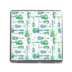 Guitars Music Notes Seamless Pattern Memory Card Reader (square 5 Slot) by Pakjumat