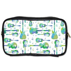 Guitars Music Notes Seamless Pattern Toiletries Bag (one Side) by Pakjumat