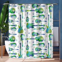 Guitars Music Notes Seamless Pattern Shower Curtain 60  X 72  (medium)  by Pakjumat