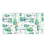 Guitars Music Notes Seamless Pattern Satin Wrap 35  x 70  Front