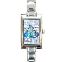 Guitar Acoustic Music Art Rectangle Italian Charm Watch by Pakjumat