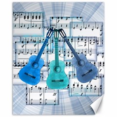 Guitar Acoustic Music Art Canvas 11  X 14  by Pakjumat