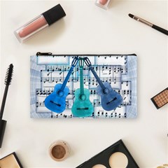 Guitar Acoustic Music Art Cosmetic Bag (small) by Pakjumat