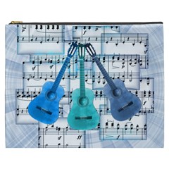 Guitar Acoustic Music Art Cosmetic Bag (xxxl) by Pakjumat