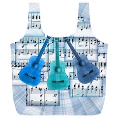 Guitar Acoustic Music Art Full Print Recycle Bag (xl) by Pakjumat