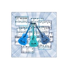 Guitar Acoustic Music Art Satin Bandana Scarf 22  X 22  by Pakjumat