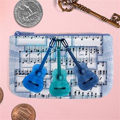 Guitar Acoustic Music Art Large Coin Purse by Pakjumat