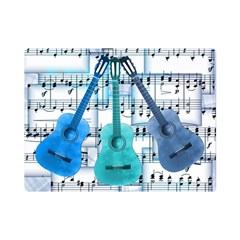 Guitar Acoustic Music Art Premium Plush Fleece Blanket (mini) by Pakjumat