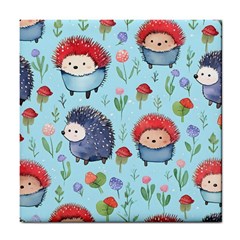 Hedgehogs Animal Tile Coaster by Pakjumat