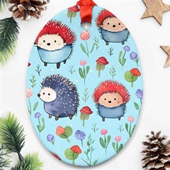 Hedgehogs Animal Ornament (oval) by Pakjumat