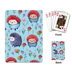 Hedgehogs Animal Playing Cards Single Design (rectangle) by Pakjumat