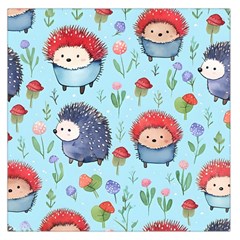 Hedgehogs Animal Square Satin Scarf (36  X 36 ) by Pakjumat