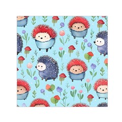 Hedgehogs Animal Square Satin Scarf (30  X 30 ) by Pakjumat