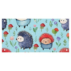 Hedgehogs Animal Banner And Sign 6  X 3  by Pakjumat