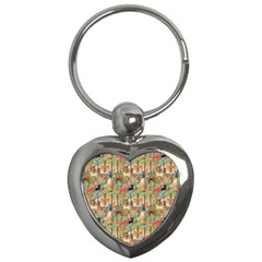 Animal Forest Pattern Key Chain (heart) by Pakjumat