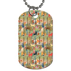 Animal Forest Pattern Dog Tag (two Sides) by Pakjumat